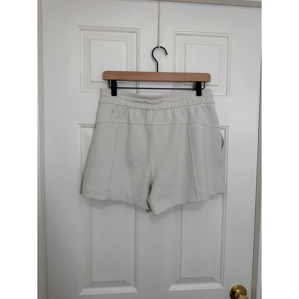 Lululemon Softstreme High Rise Shorts 8 Bone Beige Athletic Lounge Drawstring - Picture 2 of 4